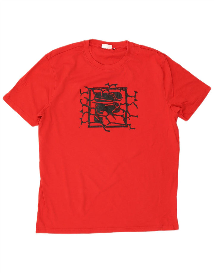 Fila Herren Grafik T-Shirt Top XL Rot