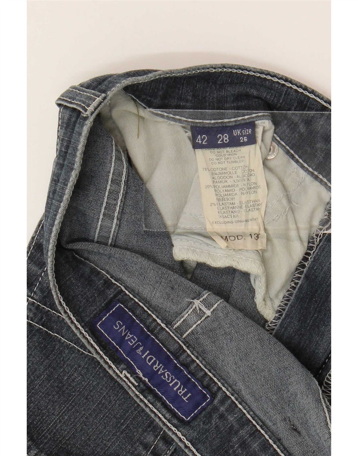 Trussardi Damen Straight Jeans W26 L33 Marineblaue Baumwolle