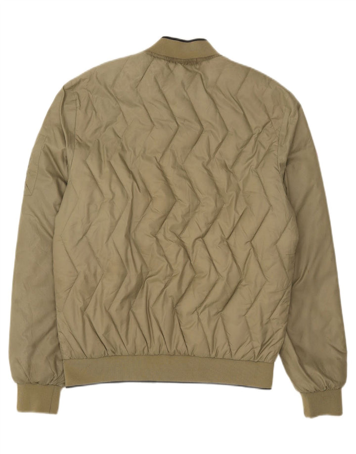 Superdry Herren Wattierte Jacke UK 40 Large Khaki Nylon