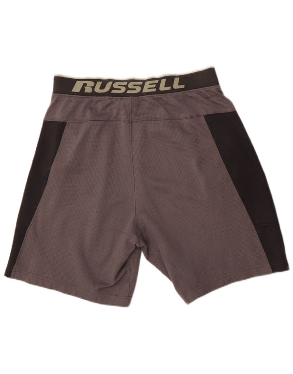 Russell Athletic Herren-Sportshorts mit Grafik, mittelgrau, Farbblock