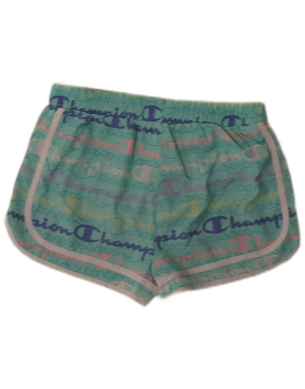 Champion Sport-Shorts mit Grafik für Mädchen, 14–15 Jahre, grünes Polyester