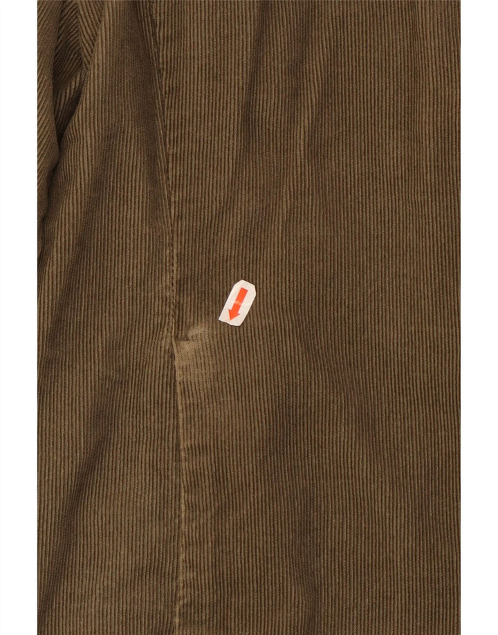 Eddie Bauer Damen Cordjacke UK 14 Medium Khaki Baumwolle