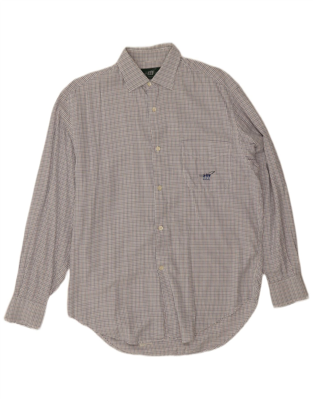 Henry Cottons Herrenhemd Größe 39 15 1/2 Mittelgrauer Gingham