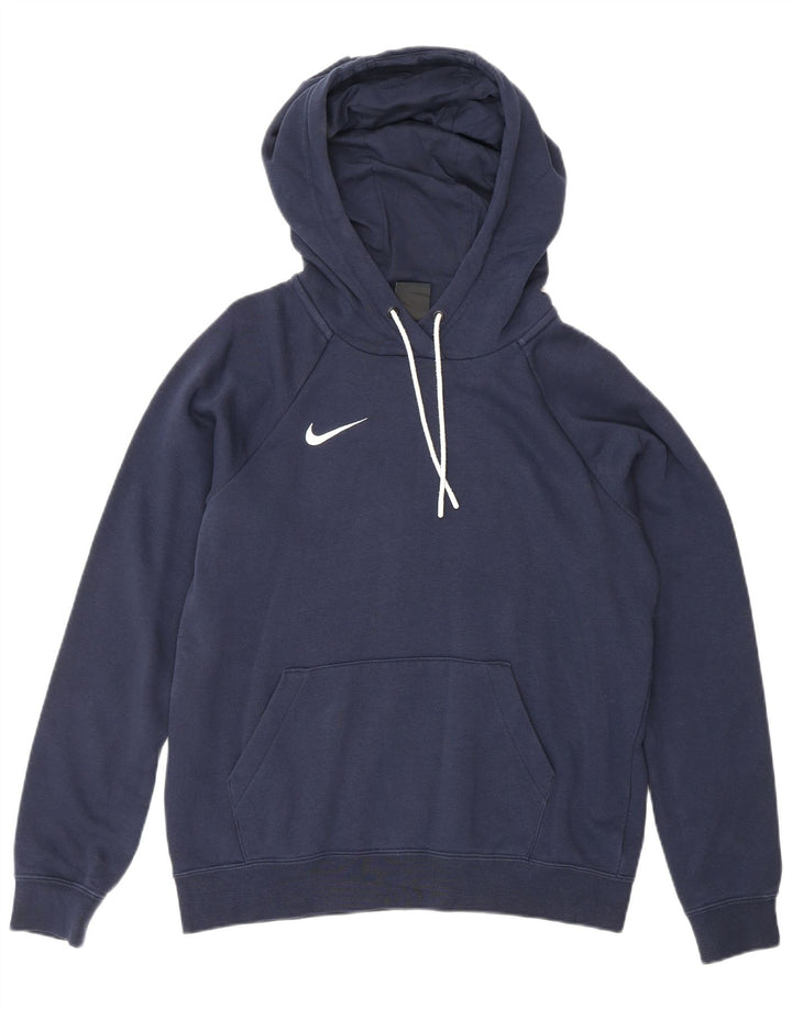 NIKE Herren-Kapuzenpullover, klein, marineblau, Baumwolle