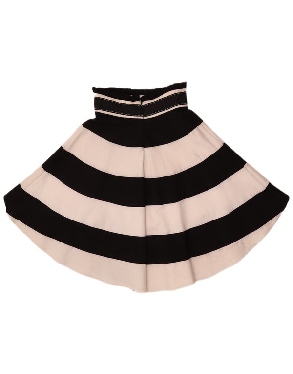 Relish Asymmetrischer Kreisrock für Mädchen, 7–8 Jahre, W22, schwarz gestreift, Polyester