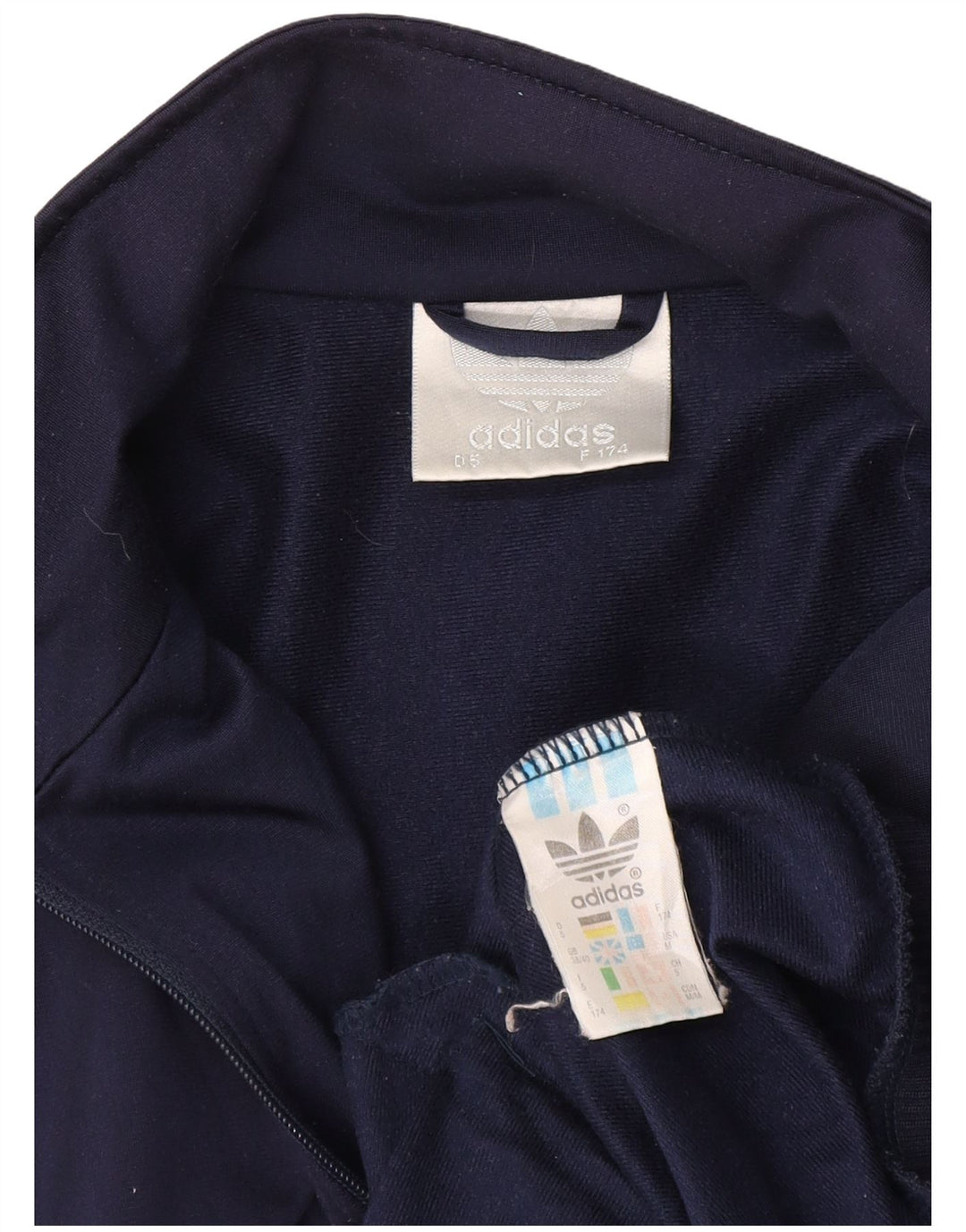 Adidas Herren Trainingsanzug Top Jacke UK 38/40 Medium Marineblau Polyester