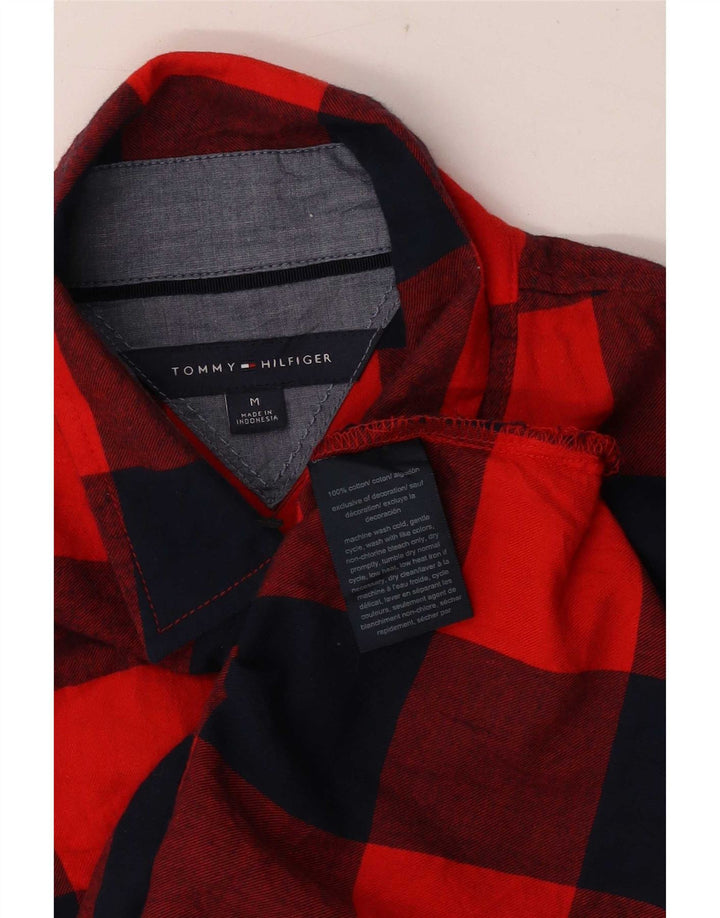 Tommy Hilfiger Damen Pullover Flanellhemd UK 14 Mittelroter Gingham