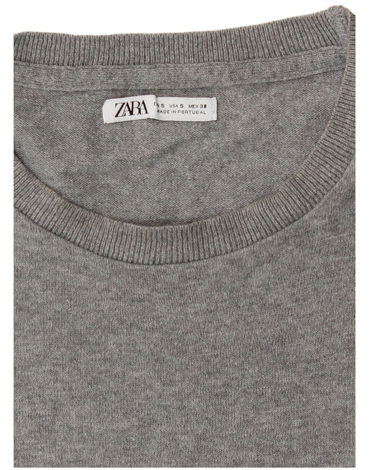 Zara Herren T-Shirt Top Small Grau