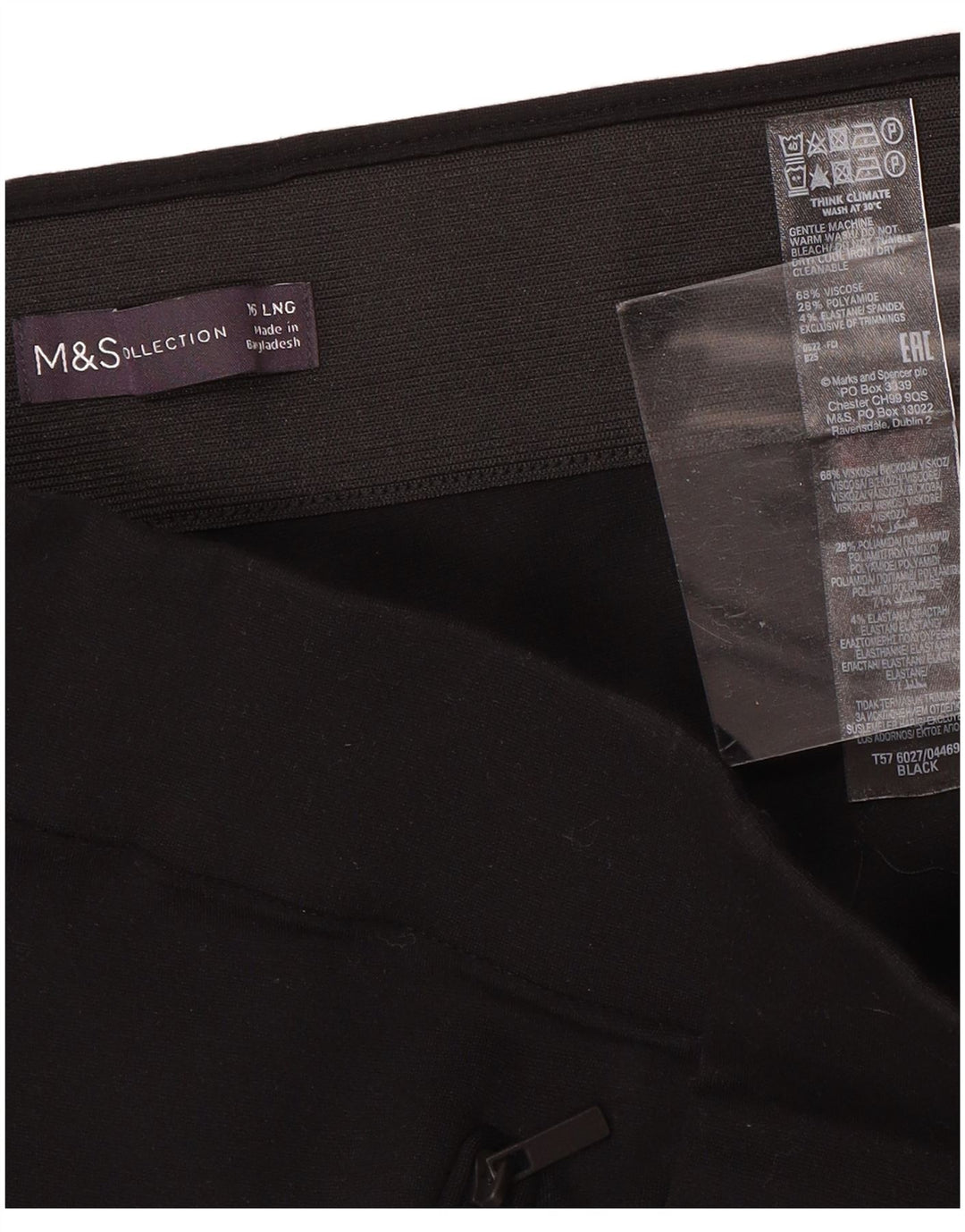 MARKS & SPENCER Damen Skinny Freizeithose UK 16 Large W34 L30 Schwarz