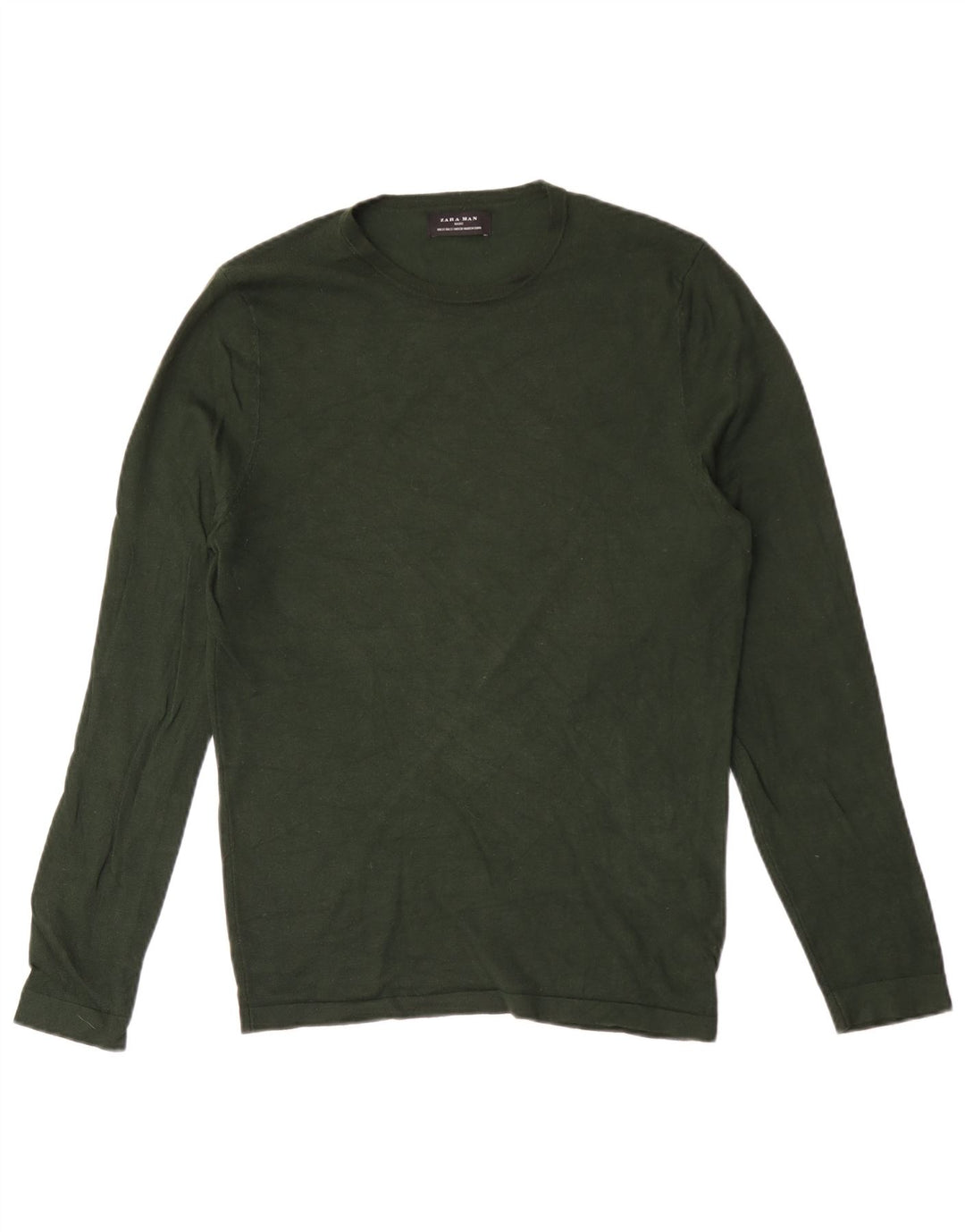 Zara Herren Top Langarm Small Grün