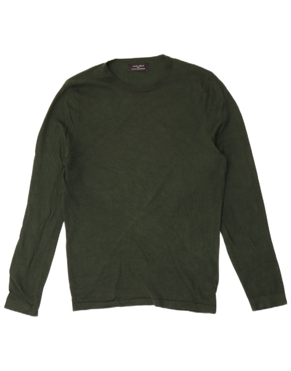 Zara Herren Top Langarm Small Grün