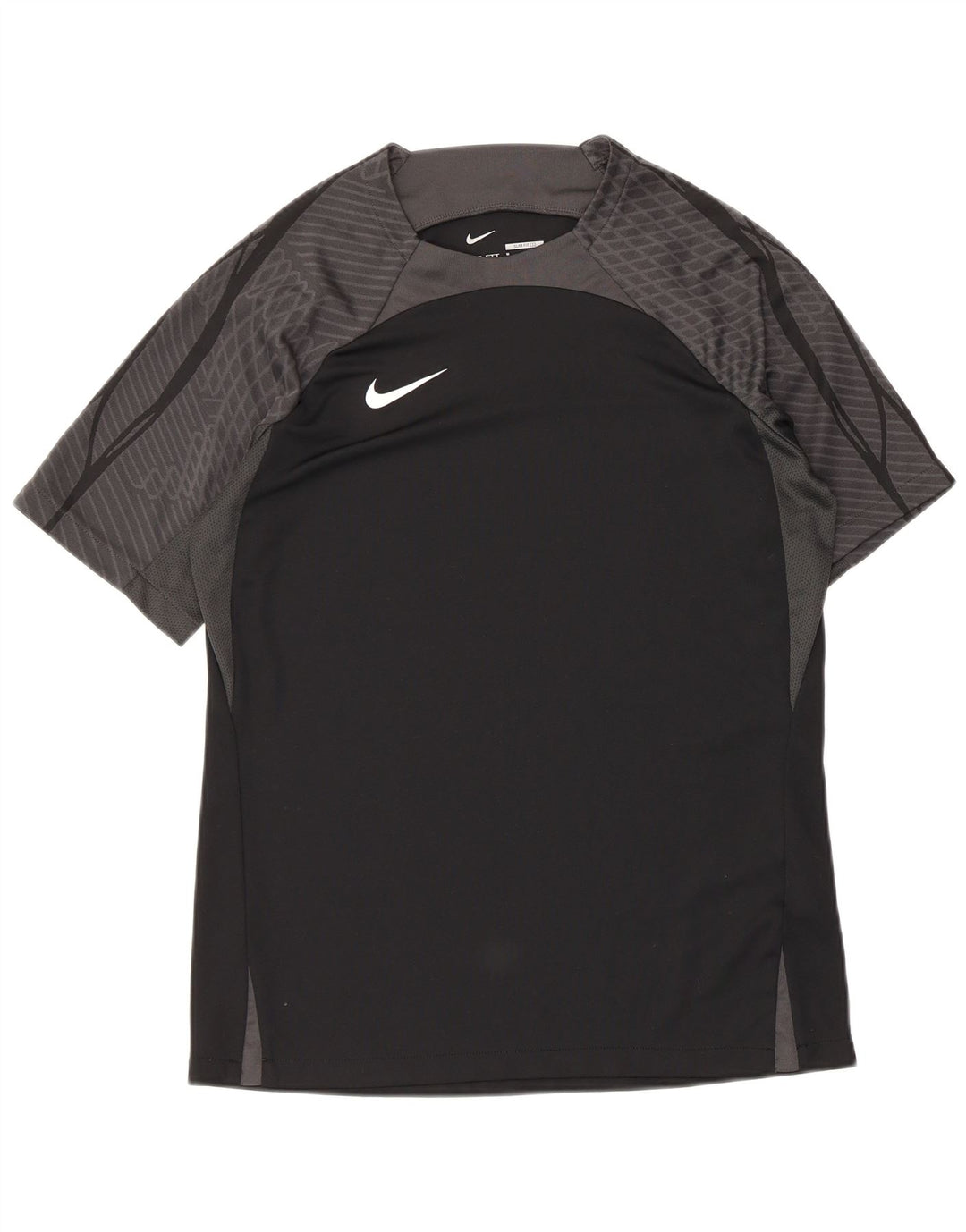 Nike Herren Dri Fit Slim Fit T-Shirt-Oberteil Mittelschwarzes Colourblock-Polyester