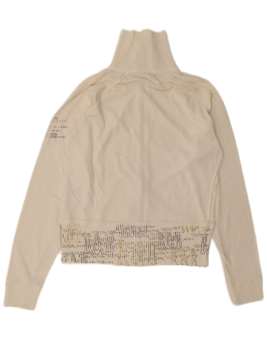 Arena Damen-Trainingsanzug mit Grafik, übergroß, Jacke, Größe S, cremefarbene Baumwolle