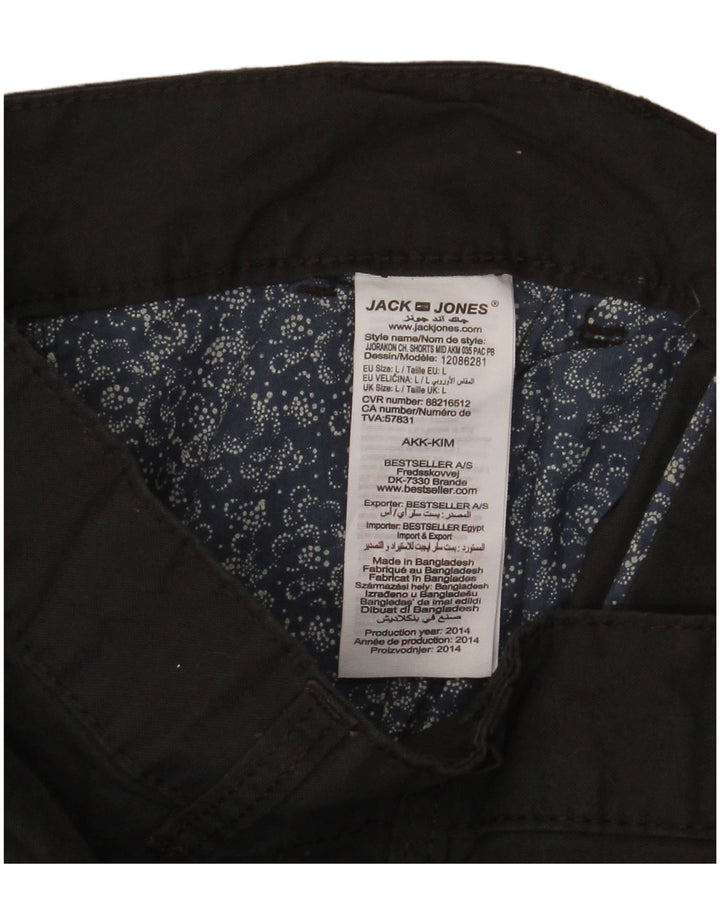 JACK & JONES Herren-Chinoshorts mit normaler Passform, W36, Größe L, Schwarz, Baumwolle