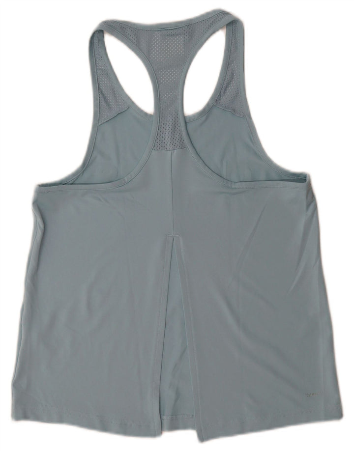 Adidas Damen Climalite Graphic Vest Top UK 8/10 Small Blau Polyester