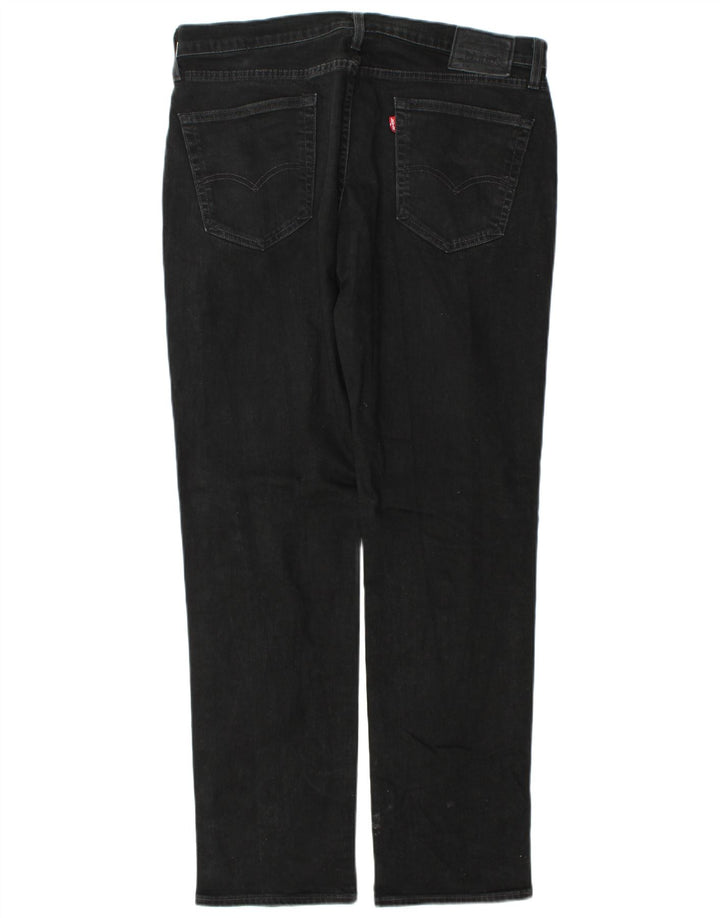 Levi's Herren 514 Straight Jeans W36 L34 Schwarze Baumwolle