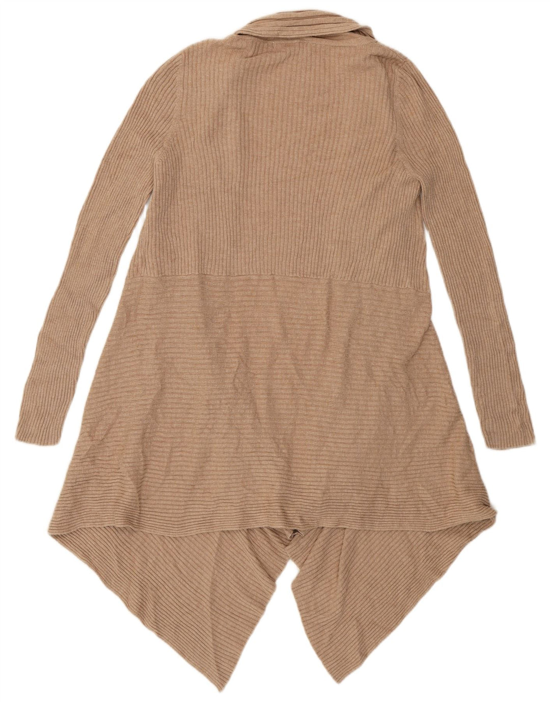 Marks & Spencer Damen Asymmetrischer offener Cardigan-Pullover UK 16 Large Beige