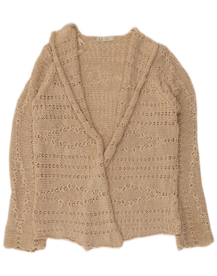 Marks & Spencer Offener Damen-Cardigan-Pullover UK 12 Medium Beige Acryl