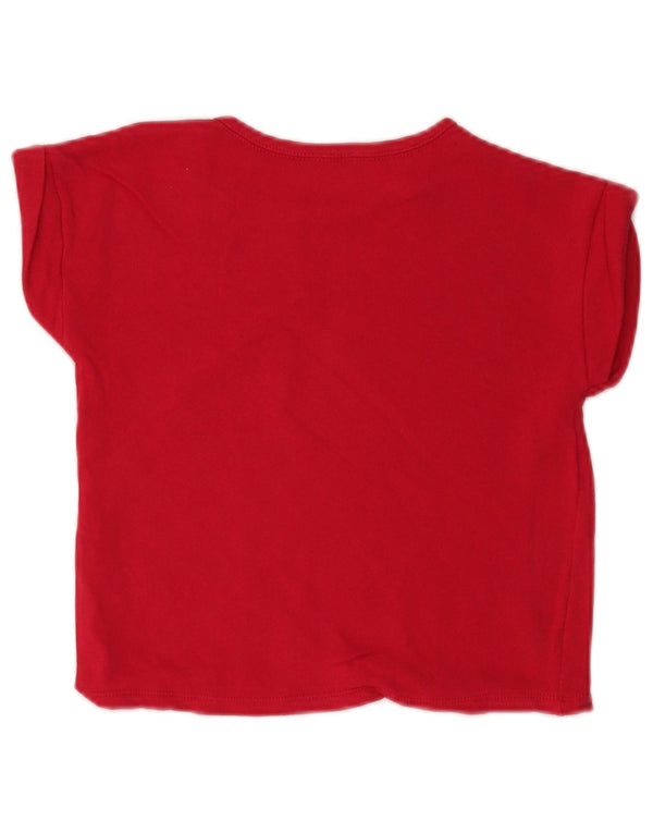Benetton Mädchen-T-Shirt mit Grafik, 7–8 Jahre, Rot