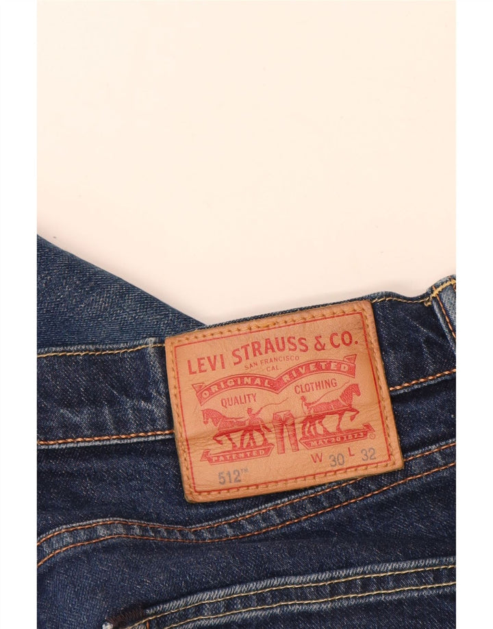 Levi's Herren 512 Slim Tapered Jeans W30 L30 Blaue Baumwolle