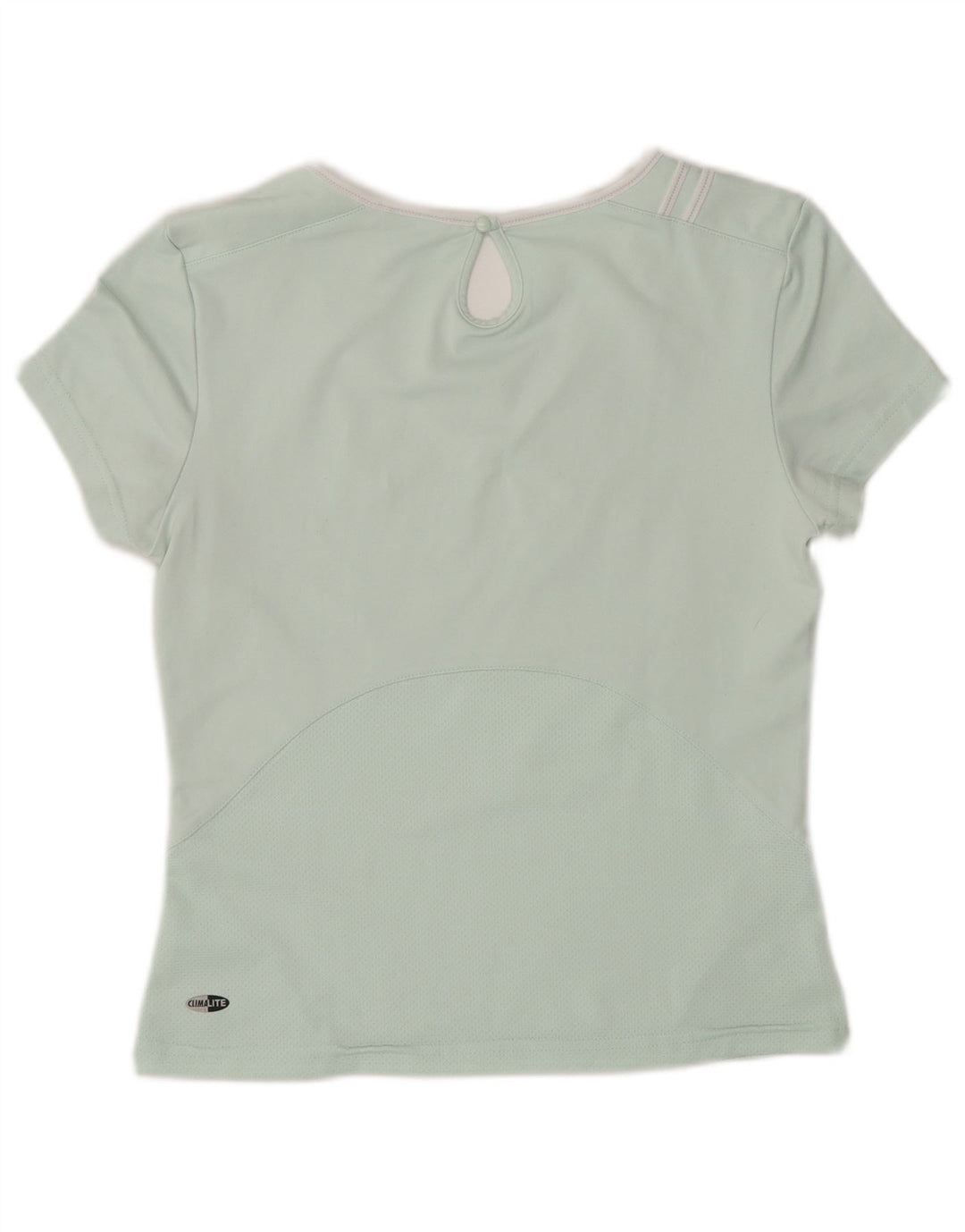 Adidas Damen Climalite T-Shirt Top UK 10 Small Türkis Polyester