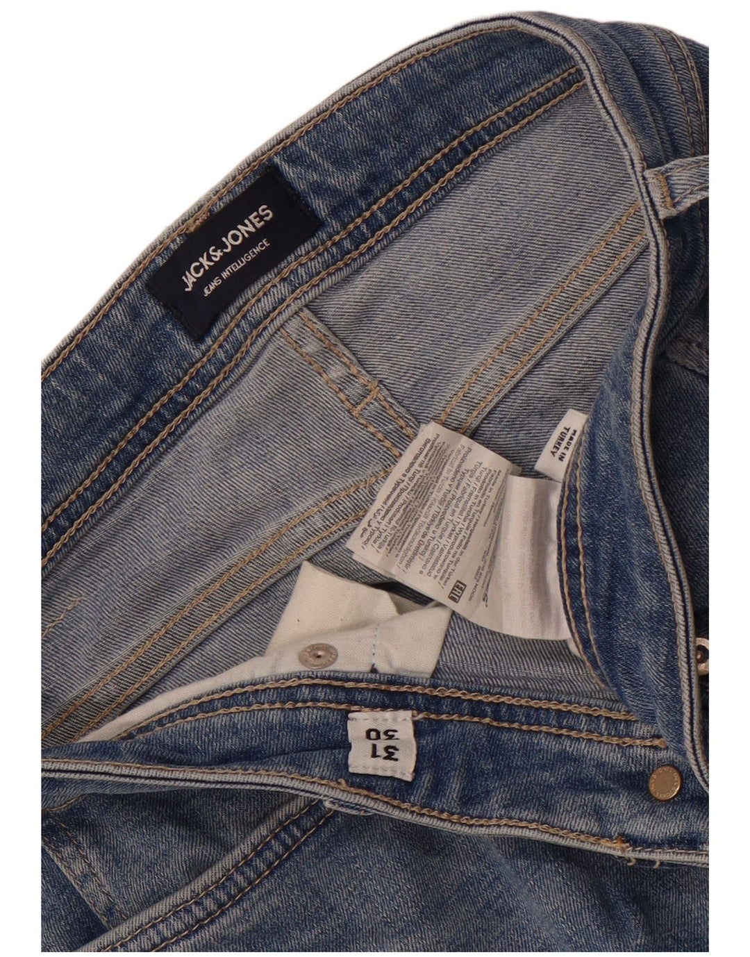 Jack & Jones Herren GLENN Slim Jeans W31 L30 Blaue Baumwolle
