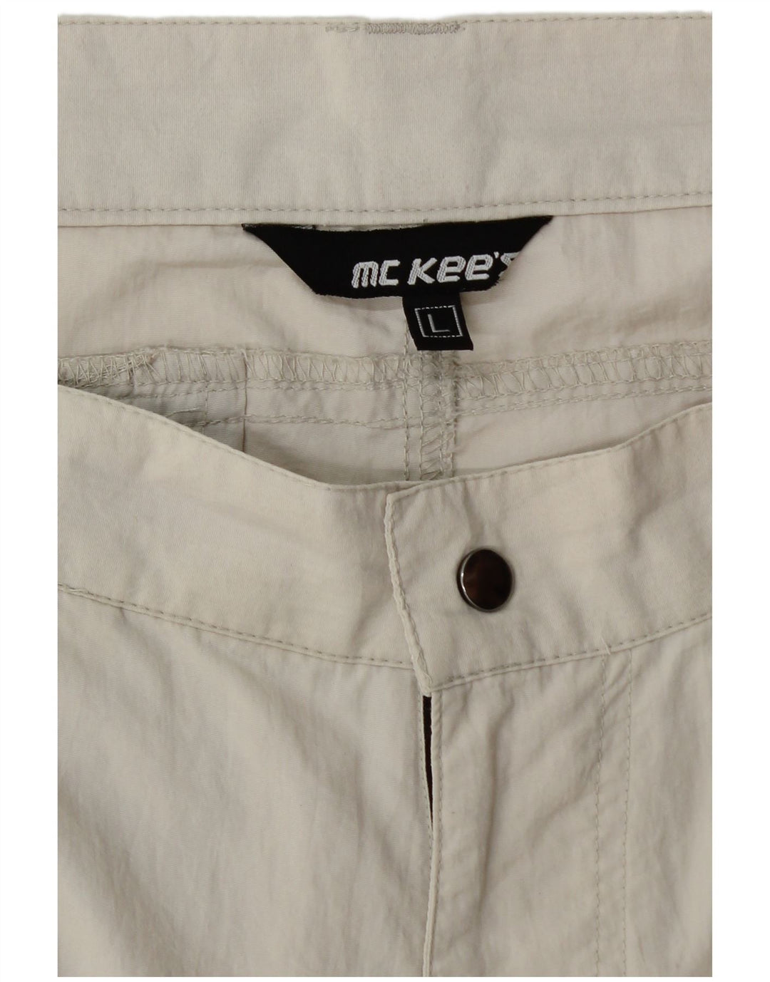 MC Kee's Herren-Cargoshorts, Größe L, W34, graues Nylon