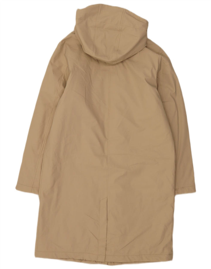 Marks & Spencer Damen-Regenmantel mit Kapuze, UK 12, mittelbeigefarbenes Polyurethan