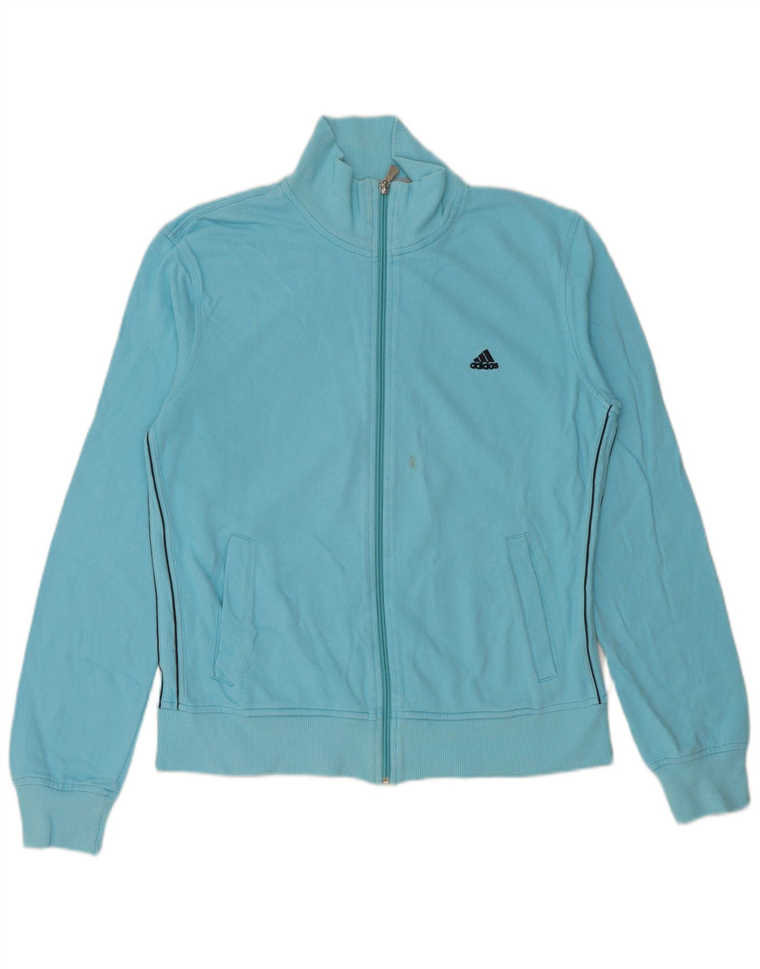 ADIDAS Damen-Trainingsanzug, Top-Jacke, EU 44/46, große blaue Baumwolle