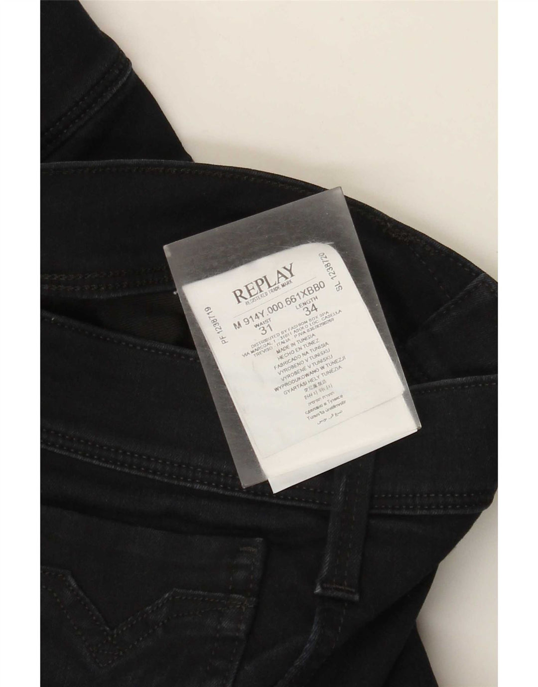 Replay Herren Slim Jeans W31 L34 Marineblau Baumwolle