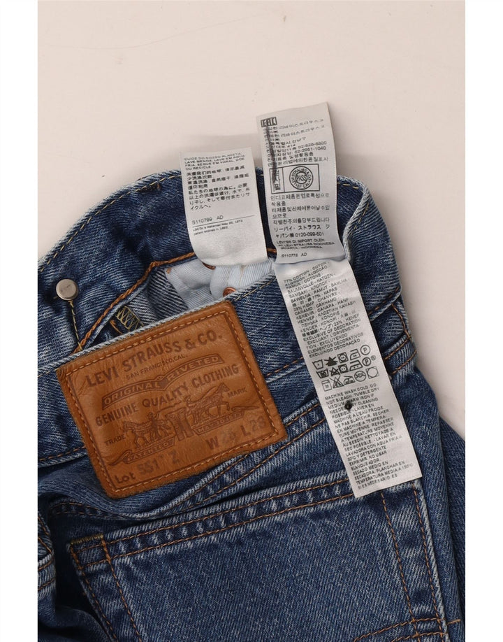 Levi's Herren 551 Straight Jeans W26 L28 Blaue Baumwolle