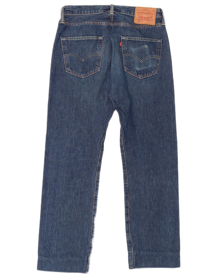 Levi's Herren 501 Straight Jeans W30 L28 Marineblau Baumwolle