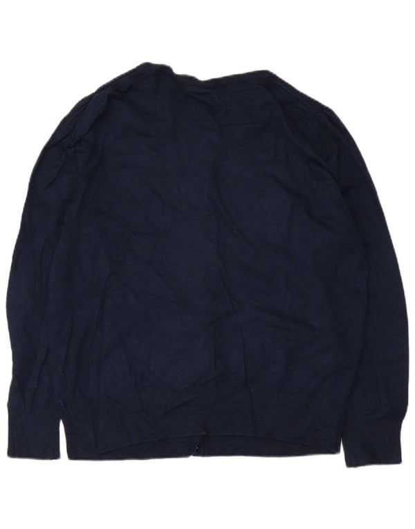 Marks & Spencer Damen Strickjacke UK 18 XL Marineblaue Viskose