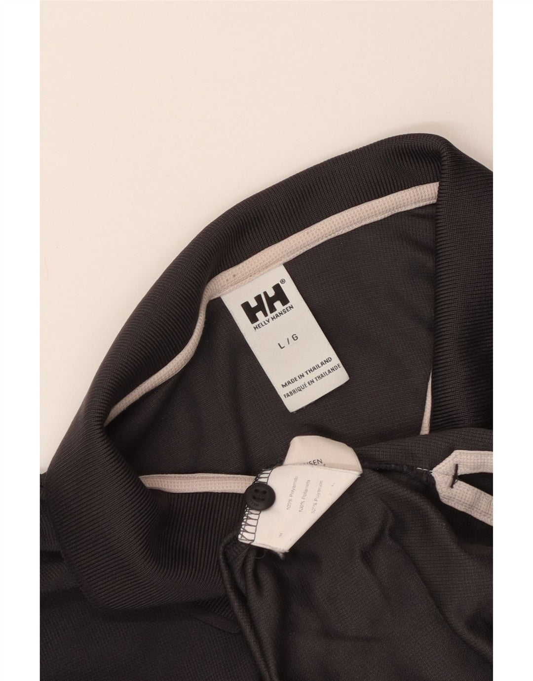 Helly Hansen Herren-Poloshirt, großes graues Polyamid
