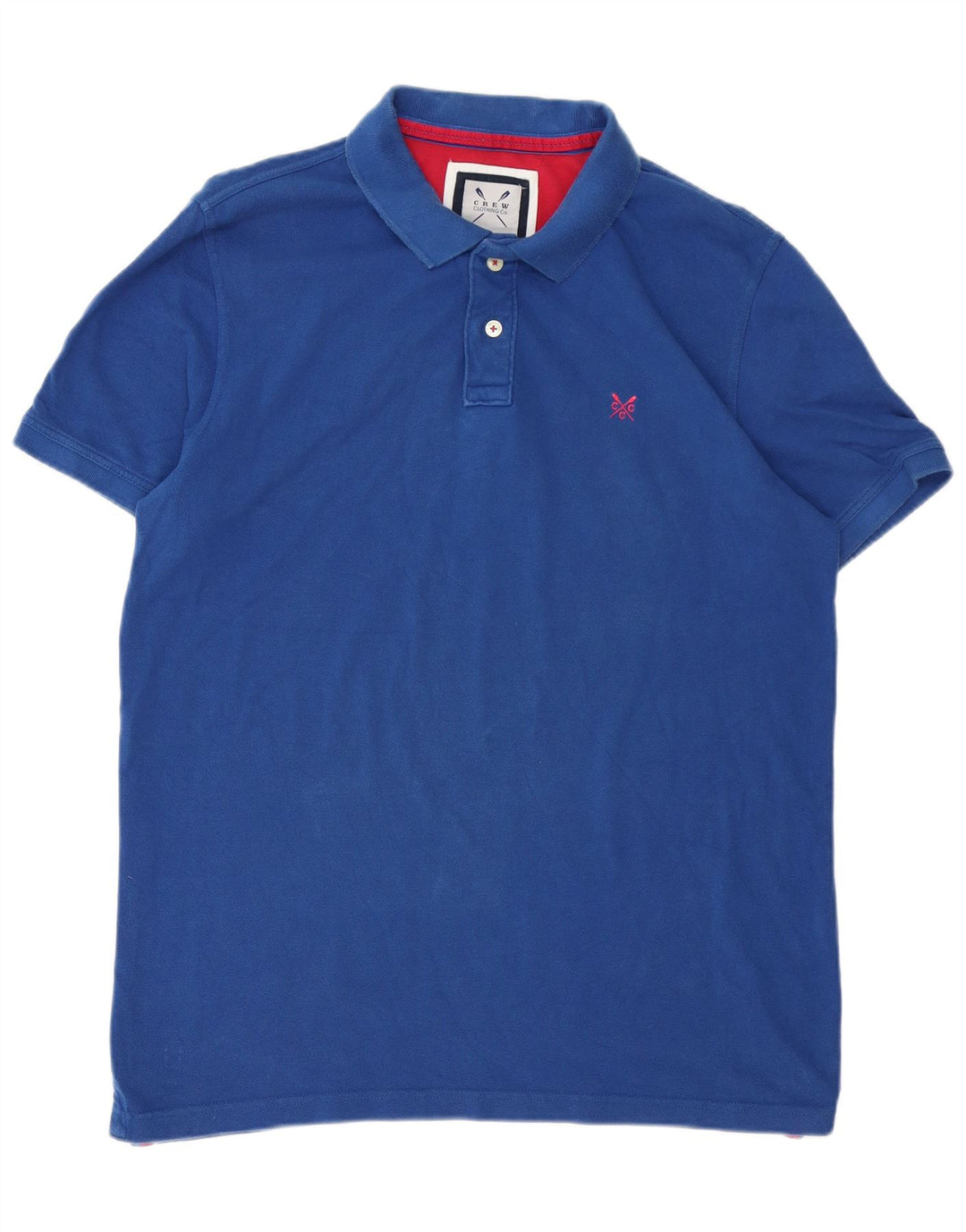 Crew Clothing Herren-Poloshirt, groß, blaue Baumwolle