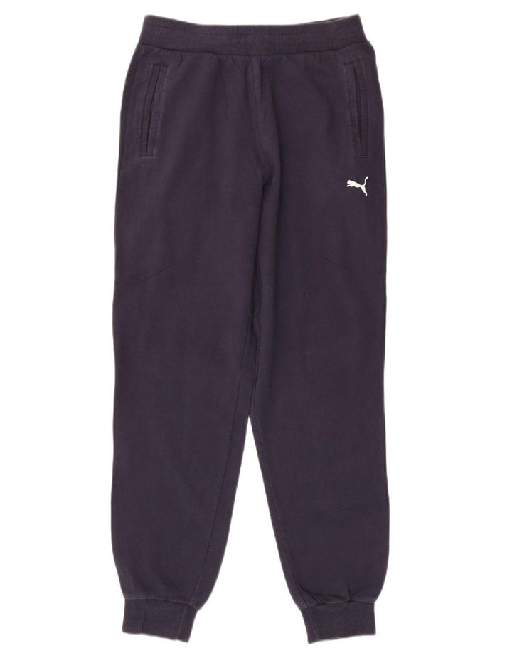 PUMA Mens Tracksuit Trousers Joggers Medium  Navy Blue Cotton