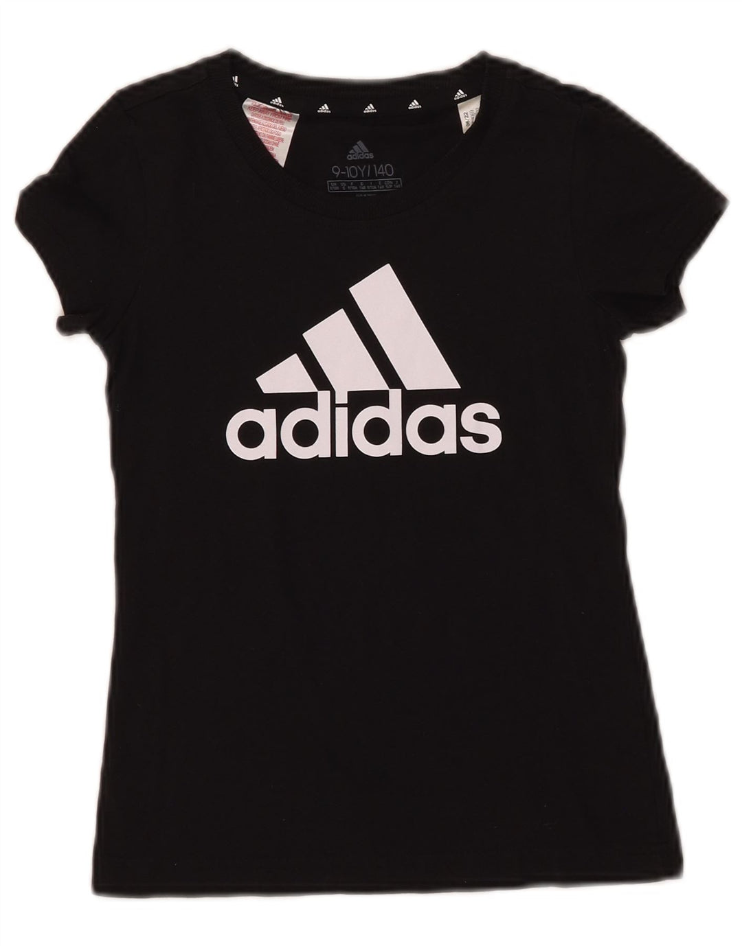 ADIDAS T-Shirt mit Grafik für Jungen, 9–10 Jahre, schwarze Baumwolle