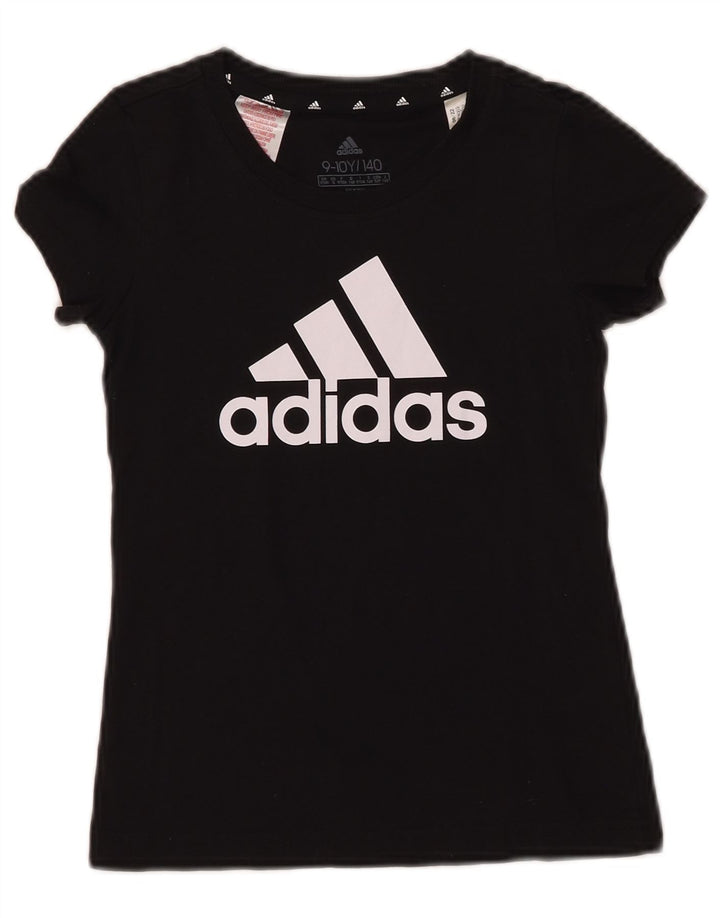 ADIDAS T-Shirt mit Grafik für Jungen, 9–10 Jahre, schwarze Baumwolle