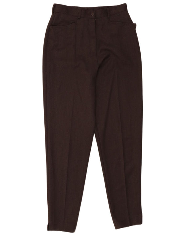 Vintage Damen High Waist Tapered Freizeithose IT 46 Large W26 L30 Braun