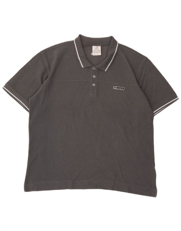 Adidas Herren Poloshirt XL Grau Baumwolle