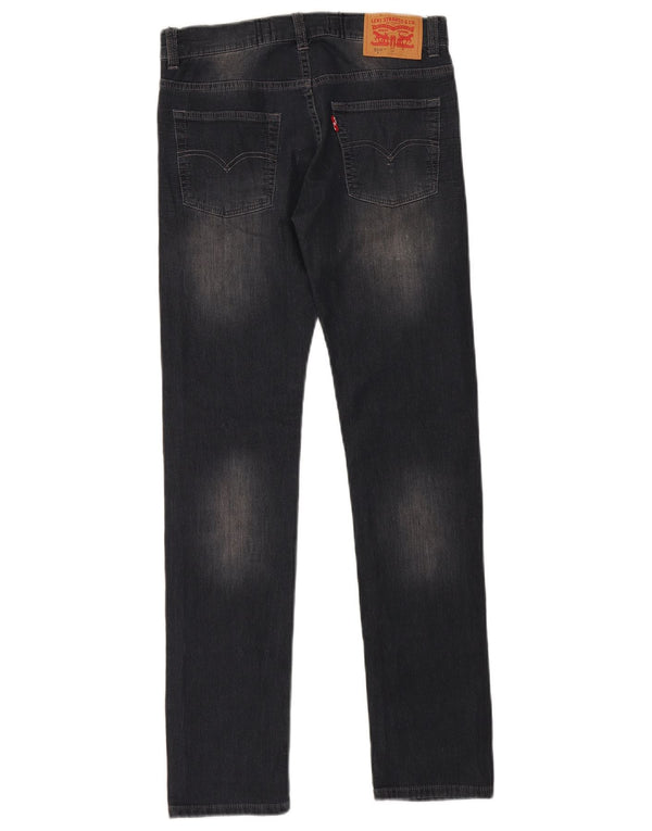 LEVI'S 510 Skinny Jeans für Mädchen, 13–14 Jahre, W30 L30, schwarze Baumwolle