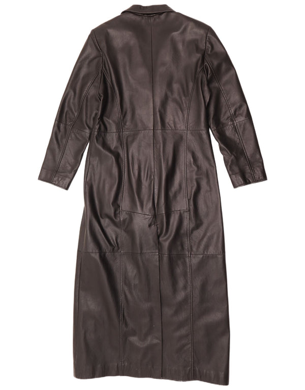 Gipsy Damen Trenchcoat UK 18 XL Schwarzes Leder