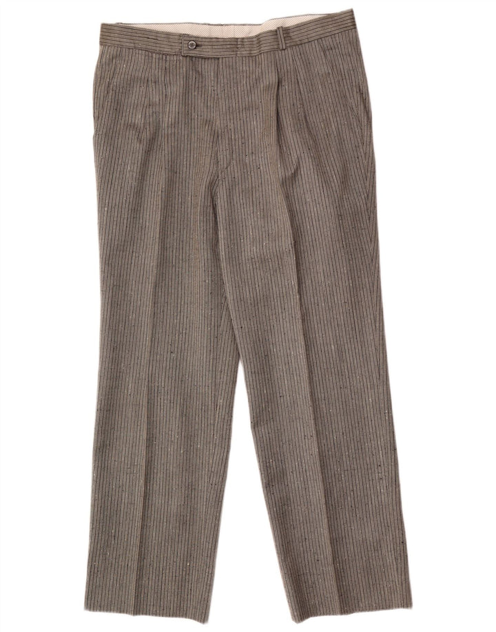 Vintage Herren-Anzughose mit Pegged-Anzug, W34, L29, grauer Nadelstreifen