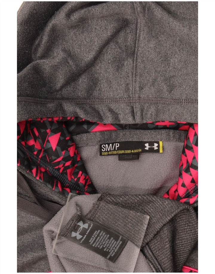 Under Armour Womens Graphic Oversized Hoodie Pullover UK 10 Small Grau
