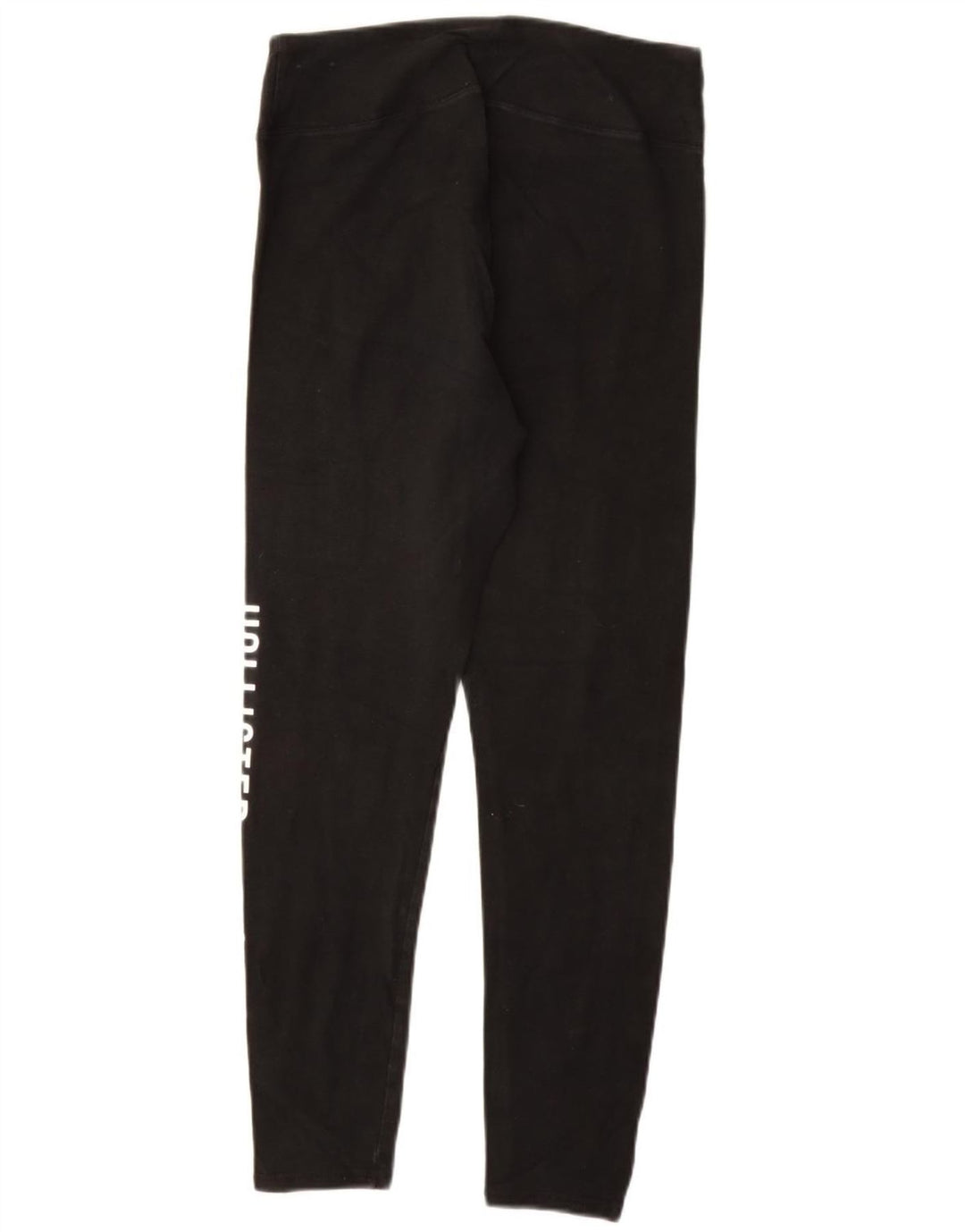 HOLLISTER Womens Graphic Leggings UK 14 Große schwarze Baumwolle