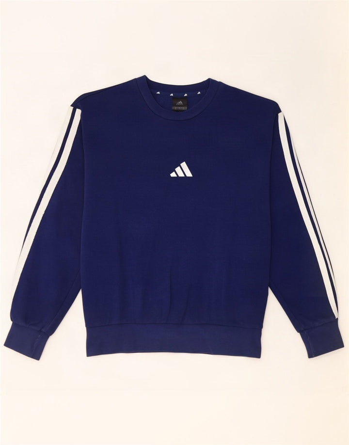 Adidas Herren Sweatshirt Pullover Medium Marineblau Baumwolle