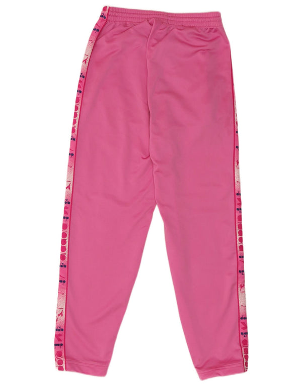 Diadora Damen-Trainingshose mit Grafik, UK 14, Mittelrosa