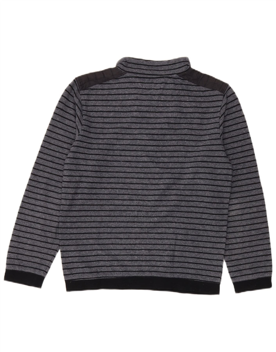Essentials Herren-Top, langärmelig, klein, Marineblau gestreift