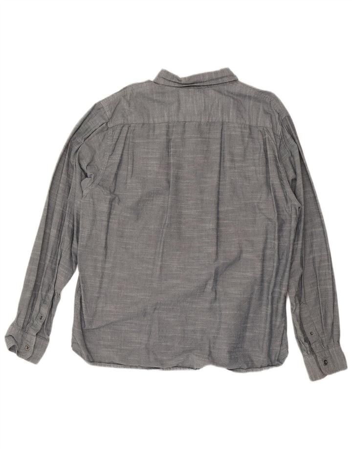 WRANGLER Herrenhemd 2XL Grau gesprenkelte Baumwolle