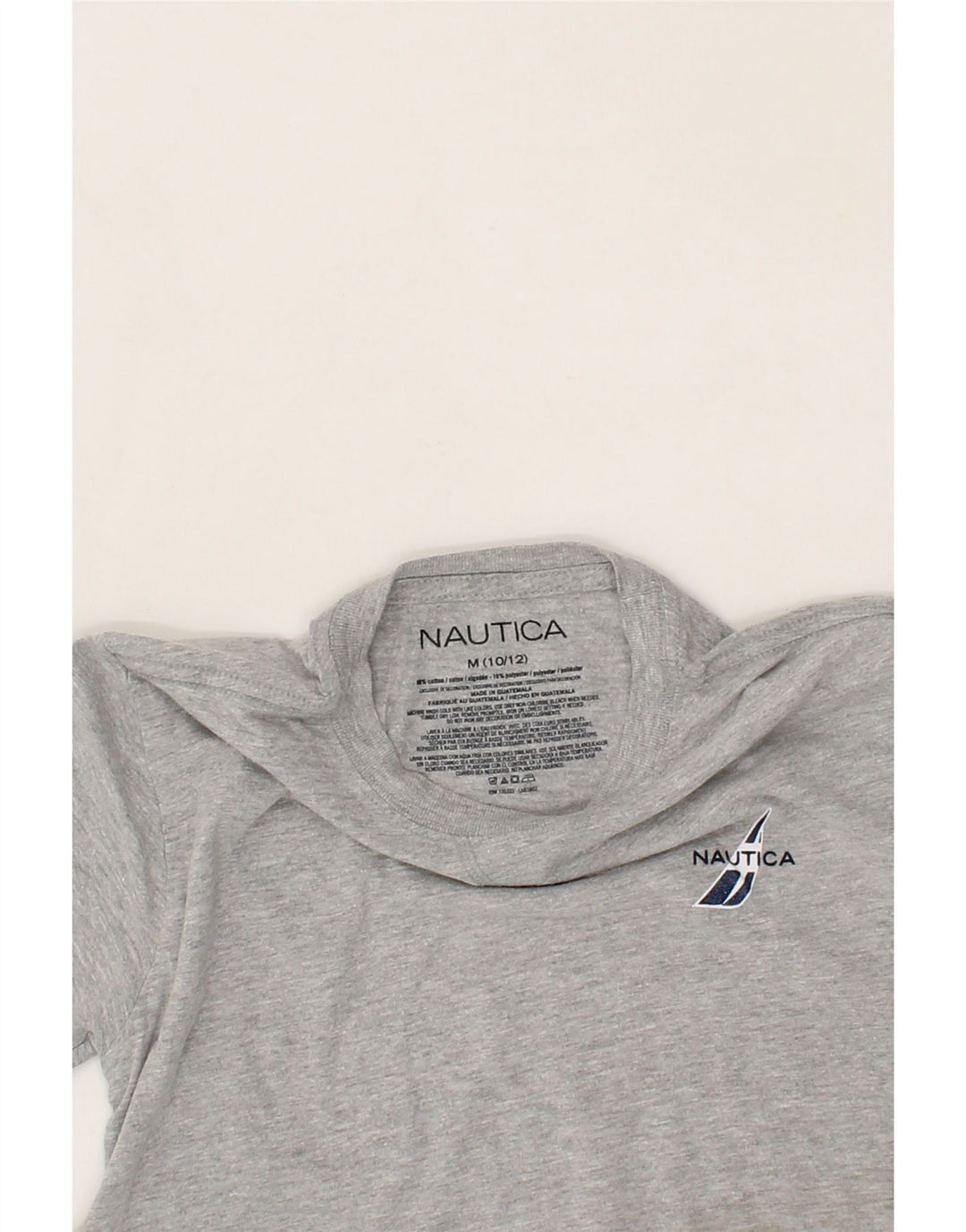 NAUTICA Boys T-Shirt Top 10-11 Years Medium  Grey Cotton Vintage Nautica and Second-Hand Nautica from Messina Hembry 